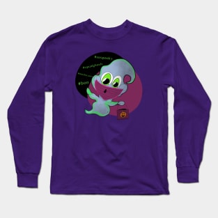 Hashtag Cute Ghost Design Long Sleeve T-Shirt